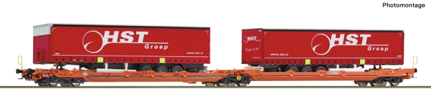 Roco 6600260 - H0 - Gelenk-Taschenwagen T3000e HST, Wascosa, Ep. VI
